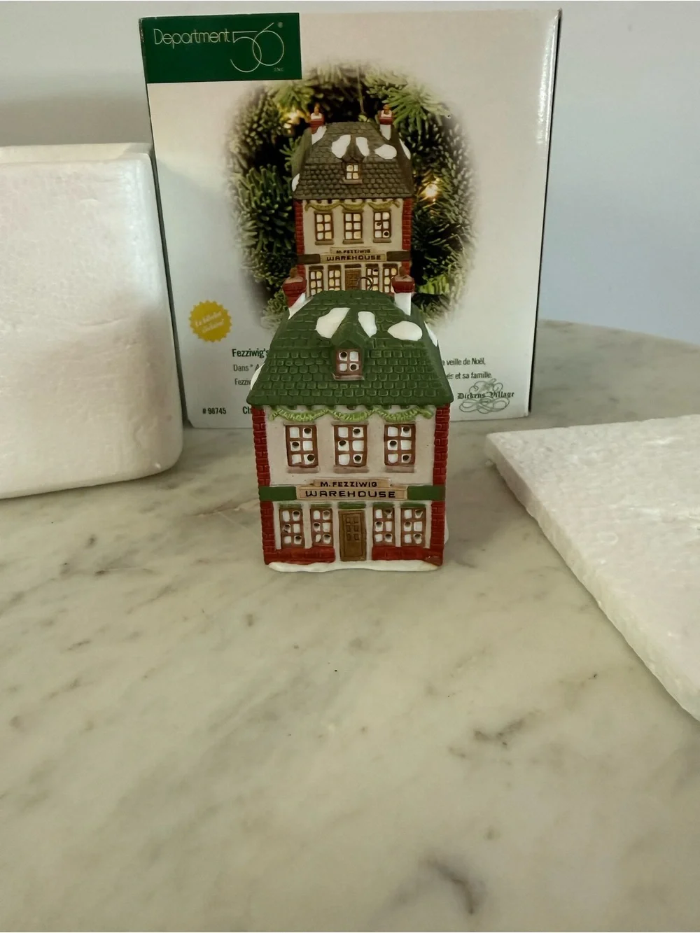 Dept 56 Fezziwig's Warehouse Lighted Ornament Christmas Carol Cottages 98745